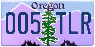 OR license plate 005TLR