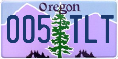 OR license plate 005TLT