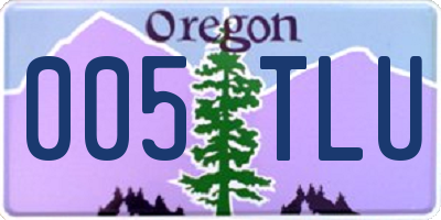 OR license plate 005TLU
