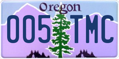 OR license plate 005TMC