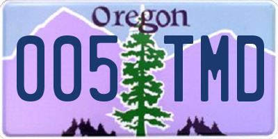 OR license plate 005TMD