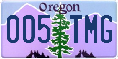 OR license plate 005TMG
