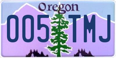 OR license plate 005TMJ