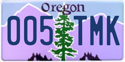 OR license plate 005TMK
