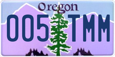 OR license plate 005TMM