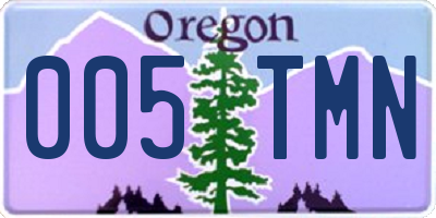 OR license plate 005TMN