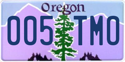OR license plate 005TMO