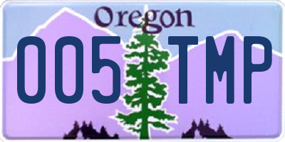 OR license plate 005TMP