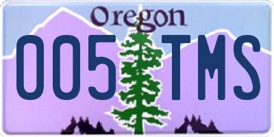 OR license plate 005TMS