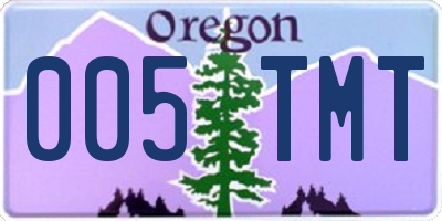 OR license plate 005TMT