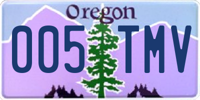 OR license plate 005TMV