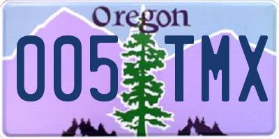 OR license plate 005TMX