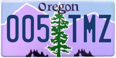 OR license plate 005TMZ