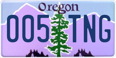 OR license plate 005TNG
