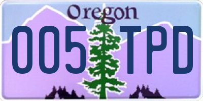 OR license plate 005TPD