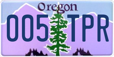 OR license plate 005TPR