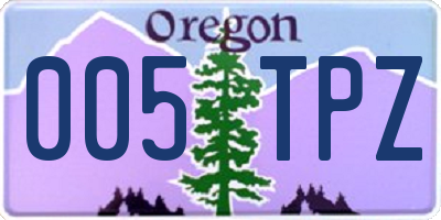 OR license plate 005TPZ