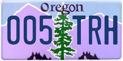 OR license plate 005TRH