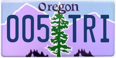 OR license plate 005TRI