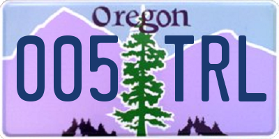 OR license plate 005TRL
