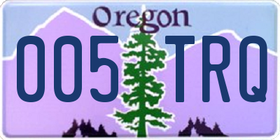 OR license plate 005TRQ