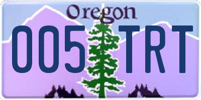 OR license plate 005TRT