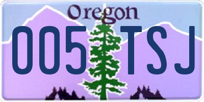 OR license plate 005TSJ