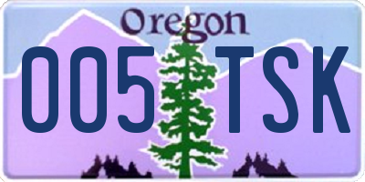 OR license plate 005TSK