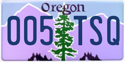 OR license plate 005TSQ