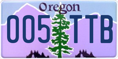 OR license plate 005TTB