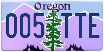 OR license plate 005TTE