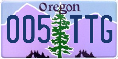 OR license plate 005TTG