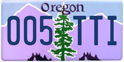OR license plate 005TTI