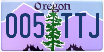 OR license plate 005TTJ