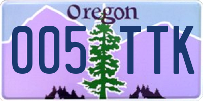 OR license plate 005TTK