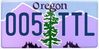 OR license plate 005TTL