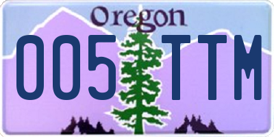 OR license plate 005TTM