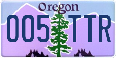 OR license plate 005TTR