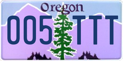 OR license plate 005TTT