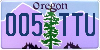 OR license plate 005TTU