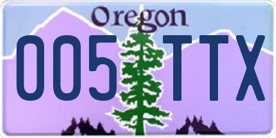 OR license plate 005TTX