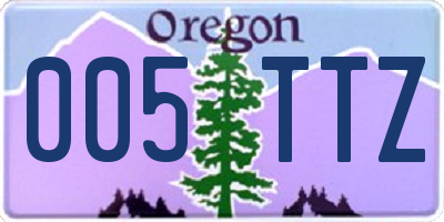 OR license plate 005TTZ