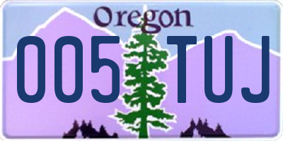 OR license plate 005TUJ