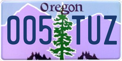 OR license plate 005TUZ