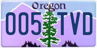 OR license plate 005TVD