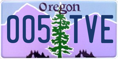 OR license plate 005TVE