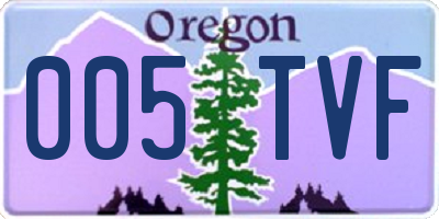 OR license plate 005TVF