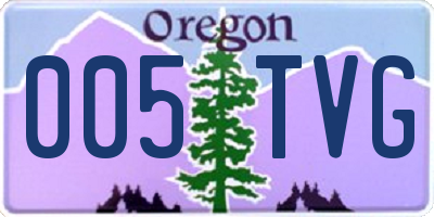 OR license plate 005TVG