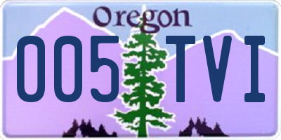 OR license plate 005TVI