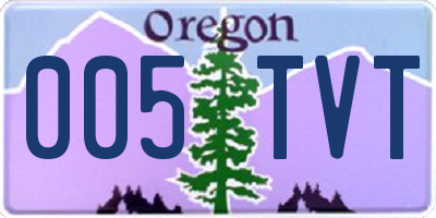 OR license plate 005TVT